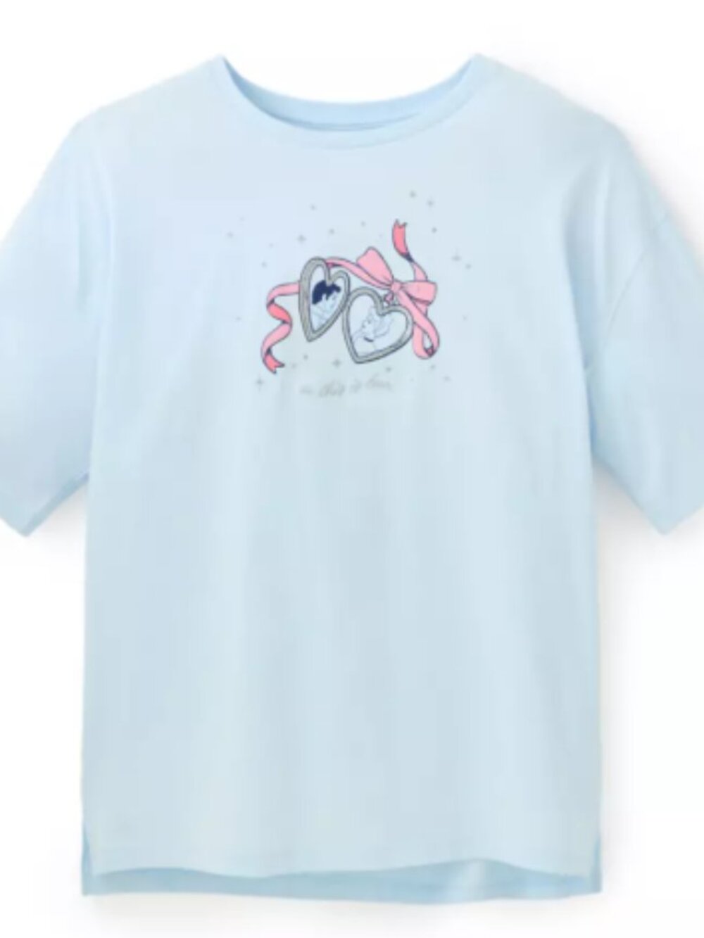 SIZE LARGE Disney Princess Cinderella ''So This Is Love'' Locket T-Shirt Blue